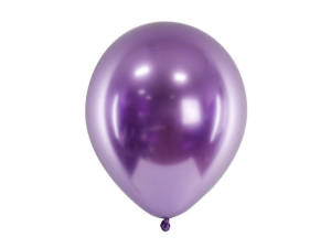 Balony Glossy, Fioletowe chrome glossy, 30cm, 10 szt.