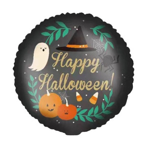 Balon foliowy okrągły Happy Halloween 45cm