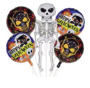 Zestaw balonów halloween szkielet 5szt.op