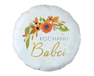 Balon Foliowy okrągły, Kochanej Babci 46cm