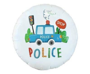 Balon Foliowy Police, policja - 45 cm