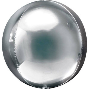Balon Orbz kula srebrna 3D 40 cm (pakowany)