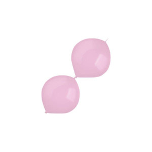 Balony lateksowe Różowe pastelowe z łącznikiem, 15cm, 100 szt.