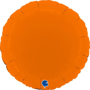 Balon Foliowy - Okrągły matowy pomarańczowy 46 cm, Grabo