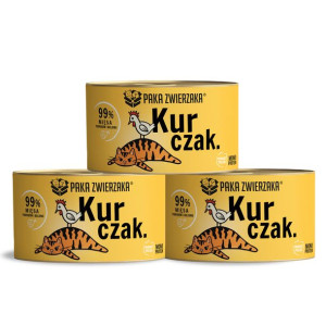 Pakiet Paka Zwierzaka Monoproteinowa Mokra Karma Dla Kota z Kurczakiem 3 x