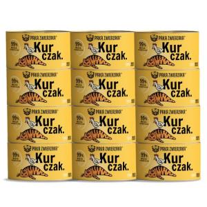 Pakiet Paka Zwierzaka Monoproteinowa Mokra Karma Dla Kota z Kurczakiem 12 x
