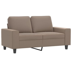 Sofa 2-osobowa, kolor taupe, 120 cm,tapicerowana mikrofibrą