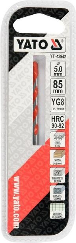 Wiertło Uniwersalne 5x8mm Do Betonu Drewna