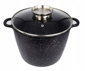 Garnek Granitowy Z Pokrywką 24cm 7l Gaz Indykcja