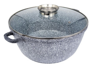 Garnek Granitowy Z Pokrywką 28cm 7,5l Gaz Indykcja