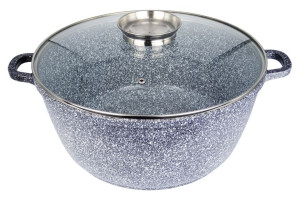 Garnek Granitowy Z Pokrywką 32cm 9,9l Gaz Indykcja