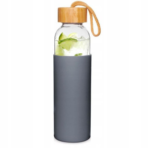 Butelka Szklana Silikon Bidon Wodę Smoothie 500 Ml