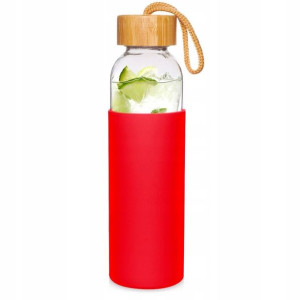 Butelka Szklana Silikon Bidon Wodę Smoothie 500 Ml