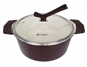 Garnek Z Pokrywką 28cm 7l Indukcja Gaz Aluminiowy