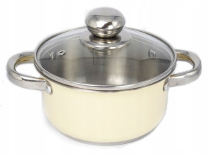 Garnek Stalowy Z Pokrywką 16 Cm Gaz Indukcja