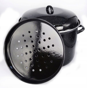 Powidlak Garnek Emaliowany 30cm 15l Z Sitkiem