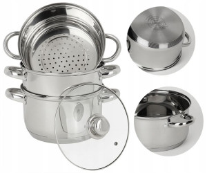 Garnek Parowar Do Gotowania Na Parze 22cm 4,5l