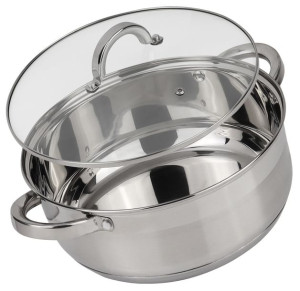 Garnek Stalowy Niski Rondel 26cm 5,8l Gaz Indukcja
