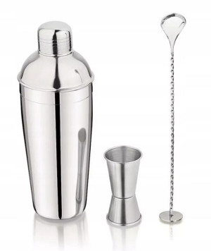 Zestaw Barmański Do Drinków Shaker 750 Ml 3 El.