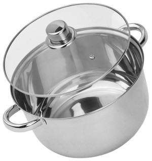 Garnek Stalowy Z Pokrywką 24 Cm 5 L Gaz