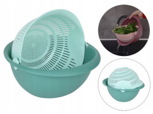 Durszlak Cedzak Miska Z Sitkiem Cedzakiem 2w1 Xxl