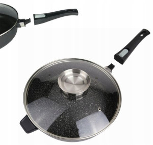 Patelnia Granitowa Indukcja 28cm Odpinana Rączka