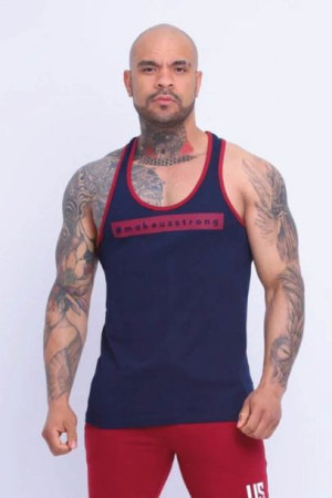 Tank Top El Campo granatowy M  Make Us Strong