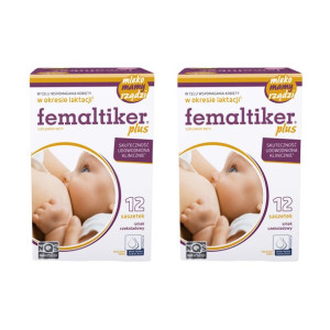 2x Femaltiker Plus smak czekoladowy 12 saszetek