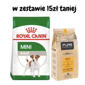 ROYAL CANIN Mini Adult 4kg + PURE Brave mini 2kg