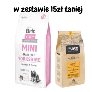 BRIT CARE Mini Grain-Free Yorkshire 7kg + PURE Brave mini 2kg (-15zł)