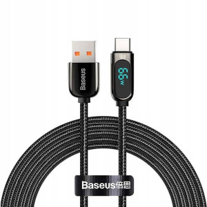 Baseus Display kabel USB-C 66W 1m Czarny CASX