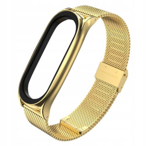 Opaska Mi Band 5 6 NFC Tech-Protect Milanese Złota