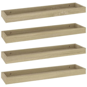 Półki ścienne Loggia, 4 szt., kolor dębu, 60x15x4 cm, MDF