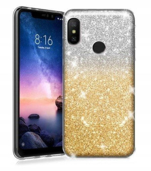 Glitter Case Świecące Xiaomi Redmi Go Złoty