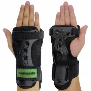 Kawasaki ochraniacze na dłonie czarno-zielone S