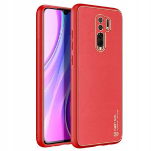 Dux Ducis Yolo ze skóry do Xiaomi Redmi 9 Czerwone