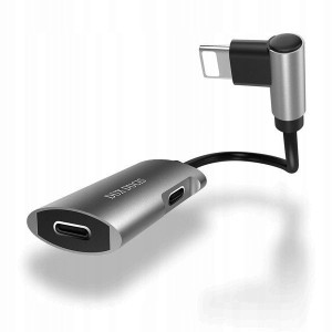 Dux Ducis KIII adapter 2x Lightning Czarny
