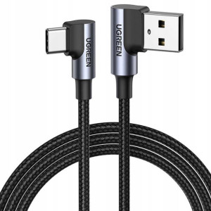 Ugreen Kabel USB-C do USB-A 2.0 kątowy US176 3A 3m