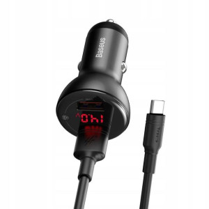 Baseus ładowarka 2xUSB 45W 5A LCD kabel TZCCBX-B0G
