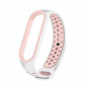 Opaska Xiaomi Mi Band 5 Dots biało-różowy