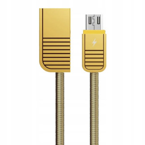 Remax Kabel Linyo RC-088m stalowy złoty micro USB