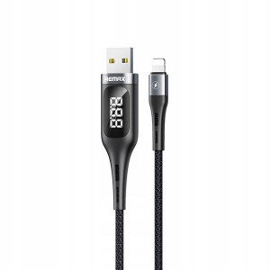 Remax kabel Lightning z ekranem 2,1A 1,2m RC-096i