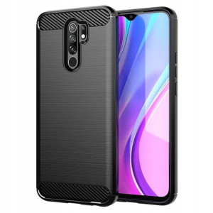 Carbon Case Etui do Xiaomi Redmi 9 Czarne