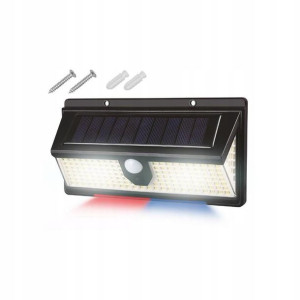 Lampa ścienna solarna 172 LED SMD białe18 SMD nieb