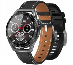 Smartwatch Rubicon RNCE88 (Cz) Czarna skóra + czar