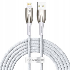 Baseus Glimmer kabel Lightning 2,4A 1m biały CADH0