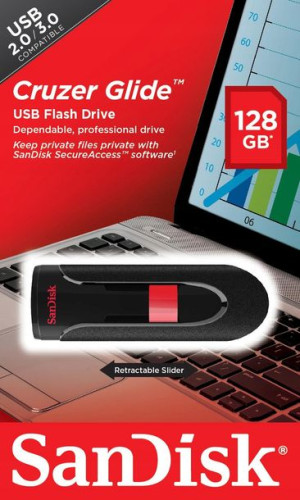 Pendrive SanDisk CRUZER GLIDE 128GB USB 2.0 czarny