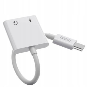 Dudao adapter Typ C + mini jack L13T white