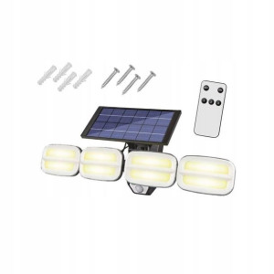 Lampa ścienna solarna regulowana z pilotem 8 LED
