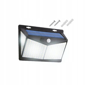 Lampa ścienna solarna 208 LED SMD 600lm PIR IP65